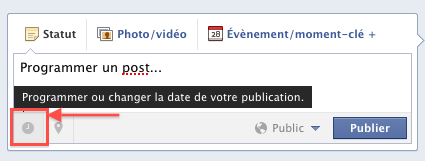 Programmer une publication sur Facebook