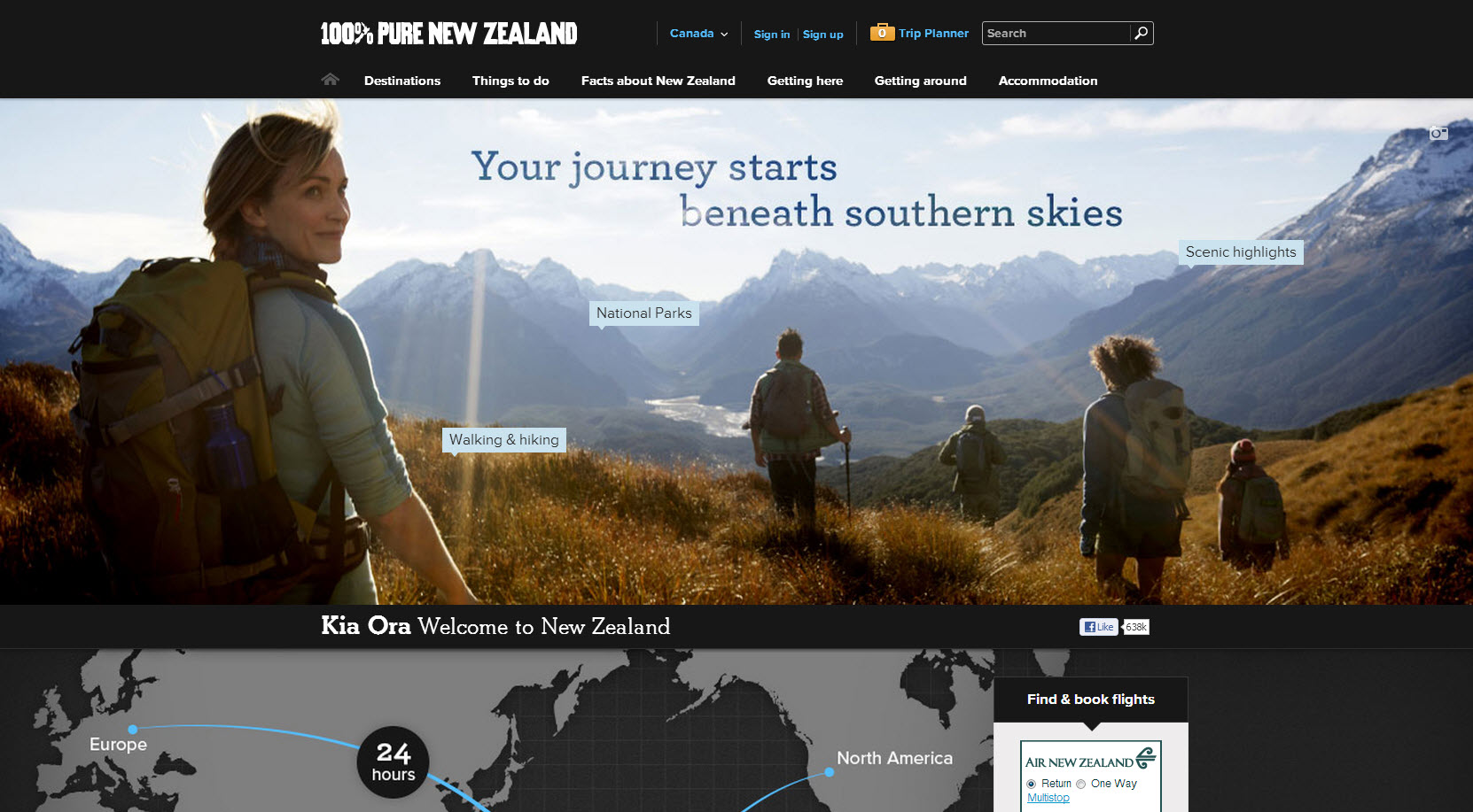 Page accueil caroussel image Nouvellez-Zélande