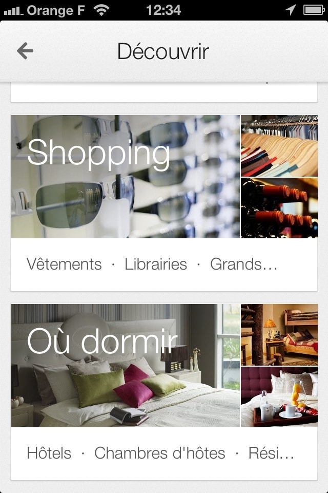 Faire du shopping - google maps