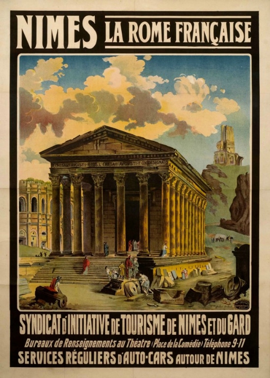 NIMES LA ROME FRANCAISE  SYNDICAT D INITIATIVE DE TOURISME DE NIMES ET DU GARD 1940