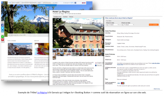 Exemple Booking Button Hôtel Le Régina