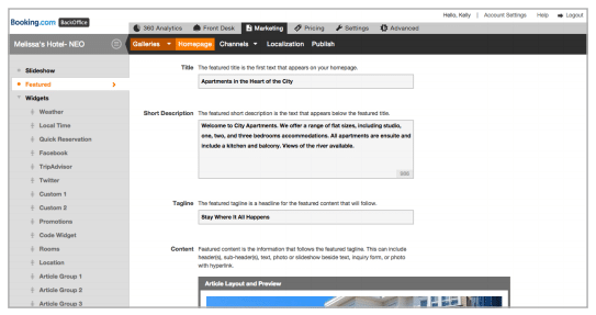 Booking Suite features