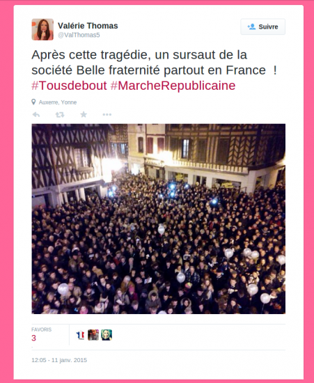 Valérie Thomas sur Twitter    Après cette tragédie, un sursaut de la société Belle fraternité partout en France  ! -#Tousdebout #MarcheRepublicaine http   t.co KqT34axvrw
