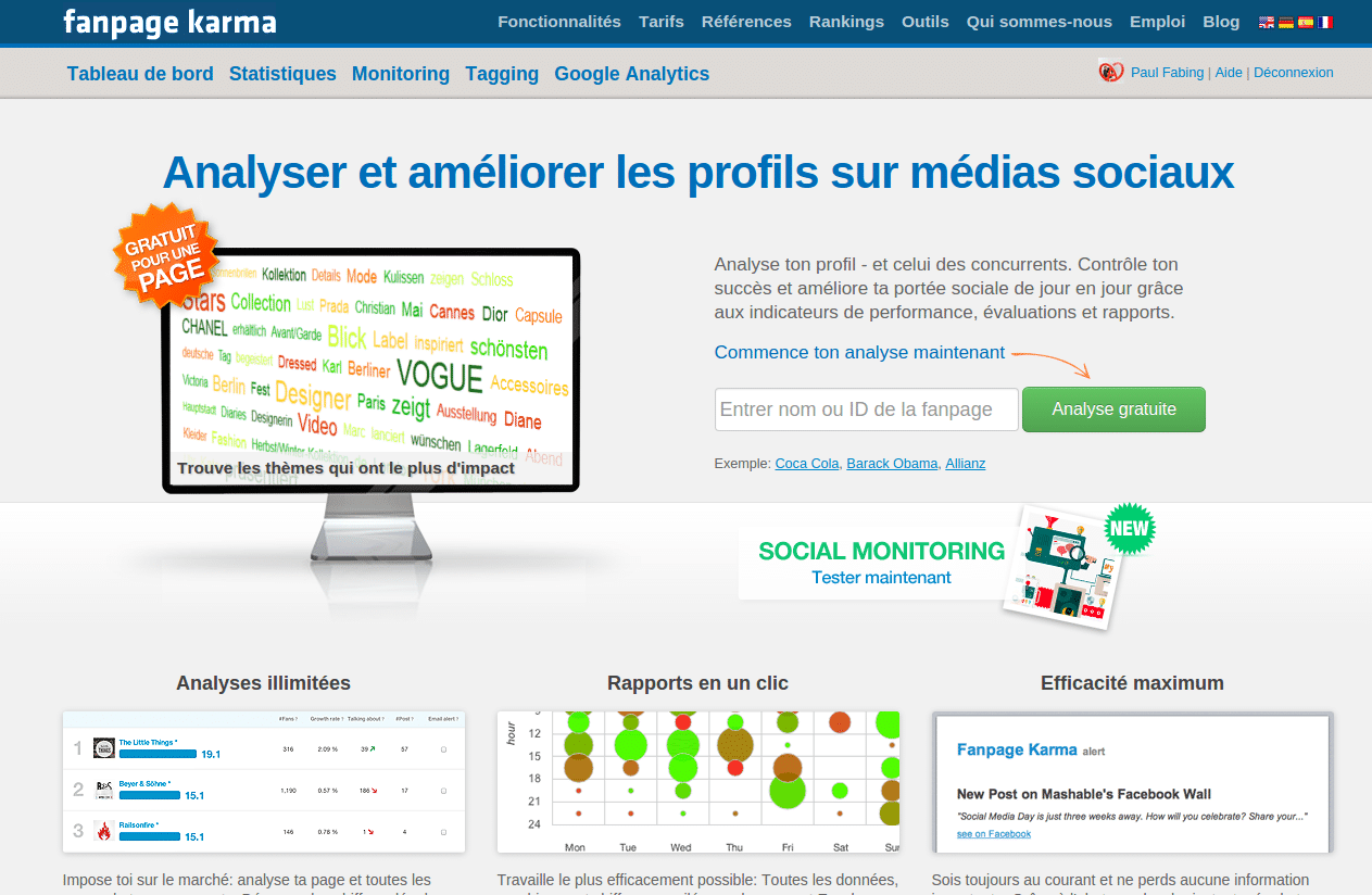 Fanpage Karma  Monitor Facebook Marketing - Statistics  amp; Reports Tool