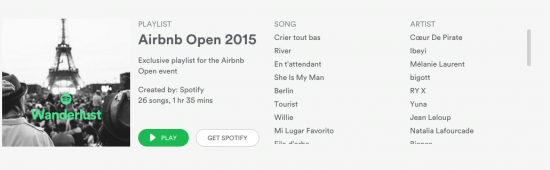 Spotify Airbnb