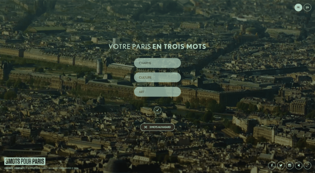 3 mots pour Paris...