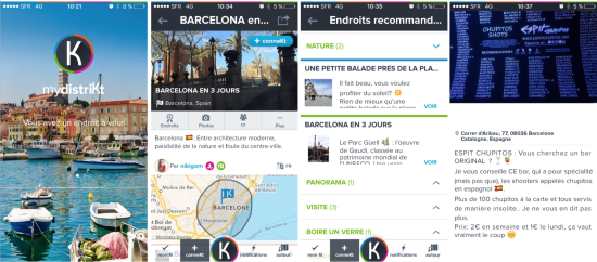 mydistriKt coneil local pour créer son voyage sur smartphone