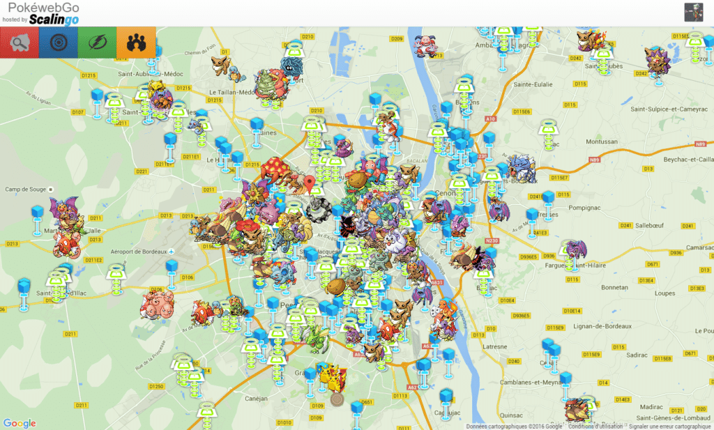 Cartographie collaborative des Pokémon rencontrés