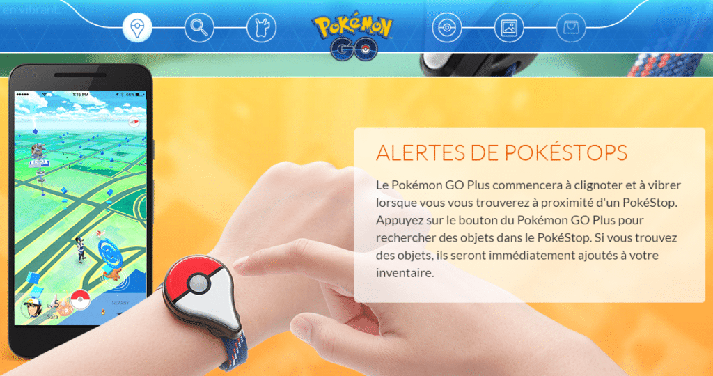 Le bracelet connecté Pokémon GO Plus