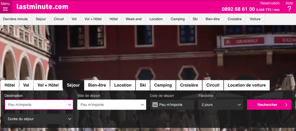 Ce n'est pas une nouveauté chez Lastminute qui a détecté depuis longtemps cet usage