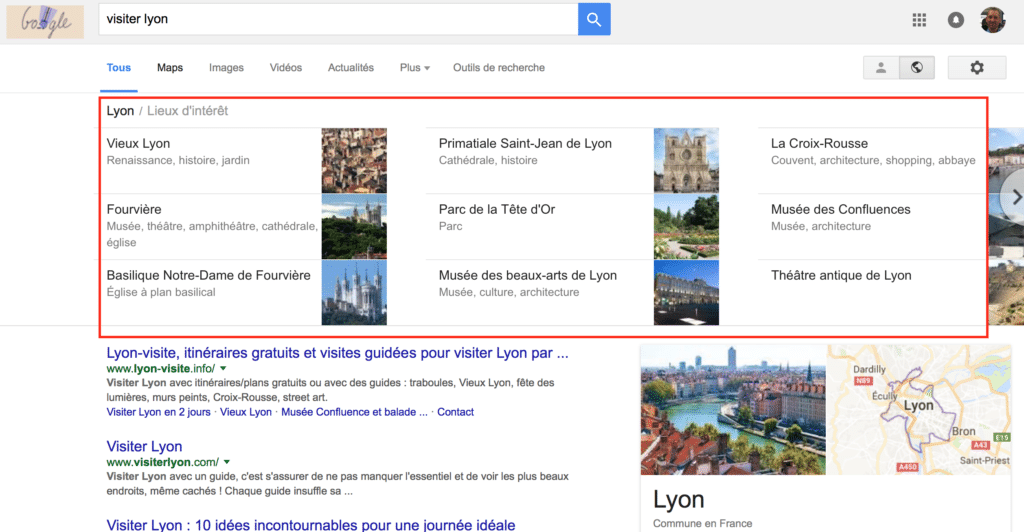 Visiter Lyon sur Google