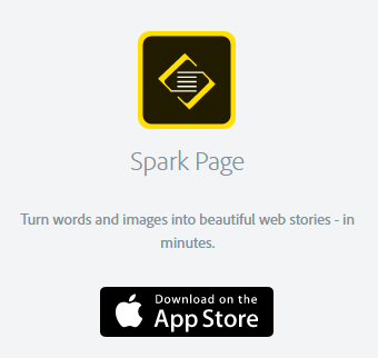 Adobe Spark Post Page