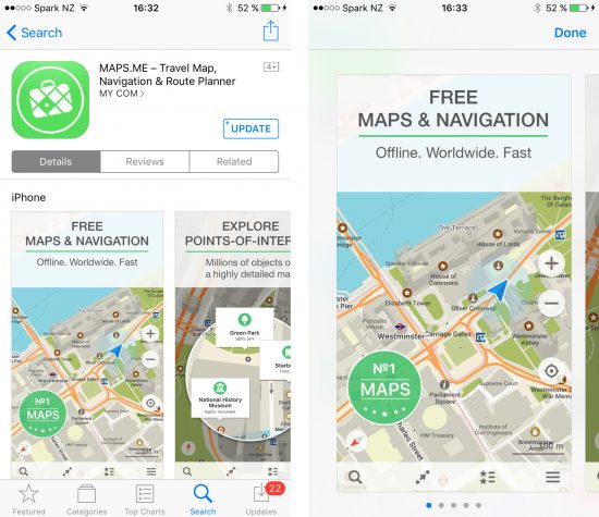 Maps.me App store