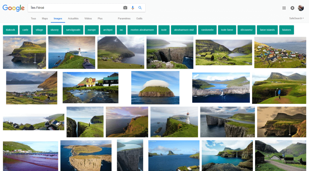 Les Îles Féroé vues par Google Images