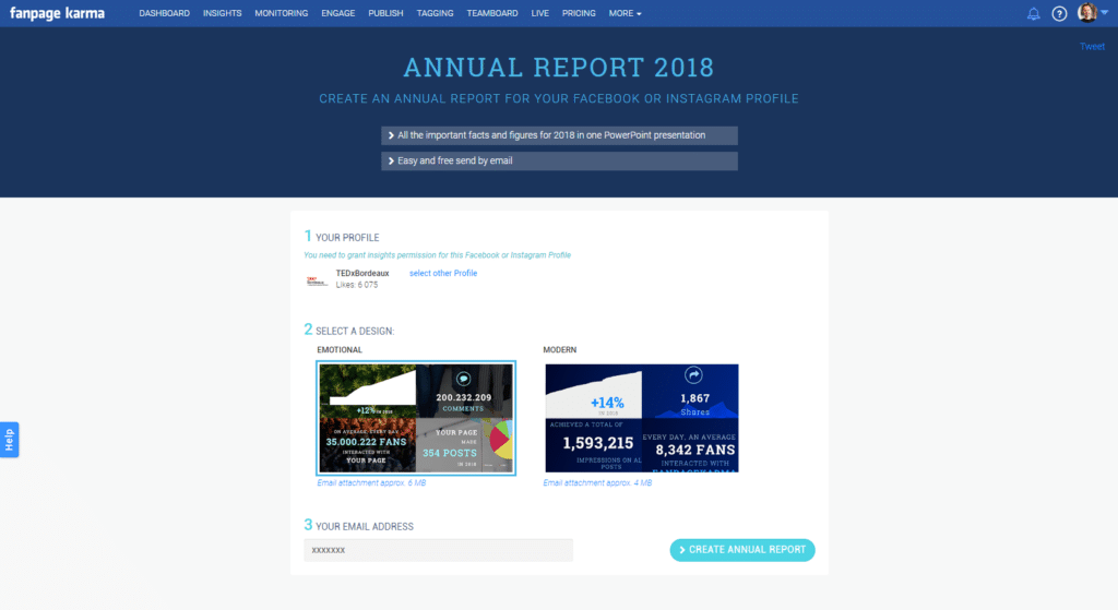 Rapport annuel page Facebook 2018