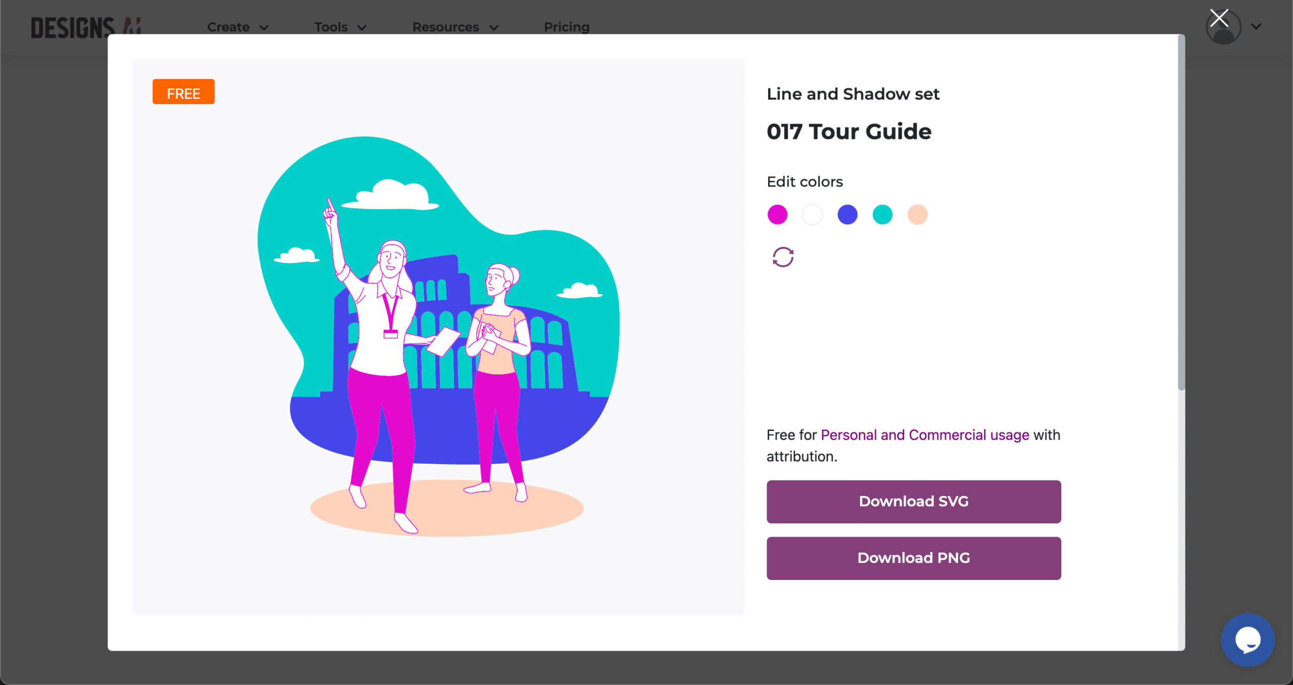 Changer facilement la couleur d'éléments graphiques dans Designs.ai