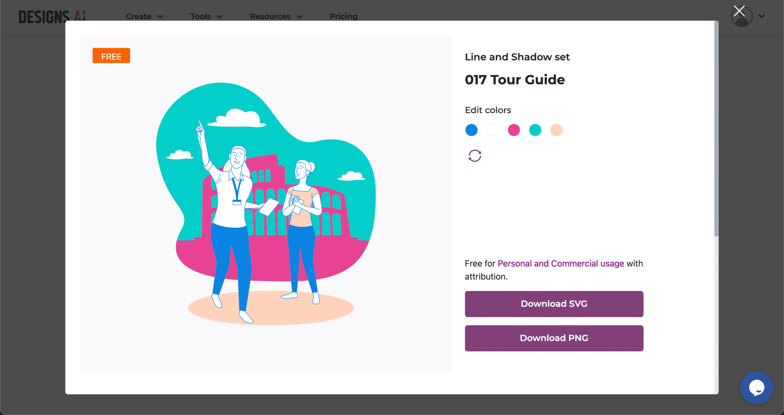 Changer facilement la couleur d'éléments graphiques dans Designs.ai