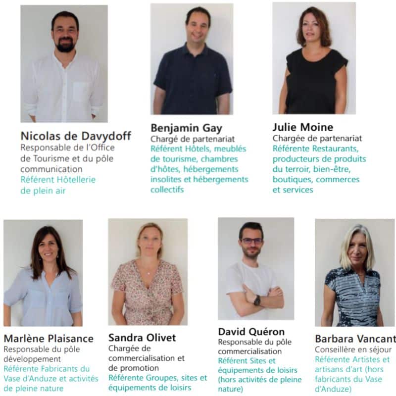 Photos des référents spécialisés de Cévennes Tourisme