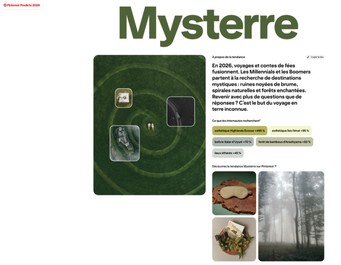 Pinterest Predicts 2026 - Tendance "Mysterre"